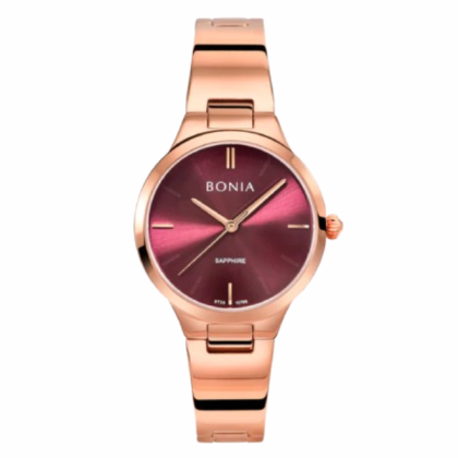 Bonia Japanese Quartz BNB10768-2562 Rose Gold Stainless Steel Women Watch